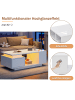 ABRIHOME LED-Couchtisch in Weiß 100x50x36 cm mit App Steuerung