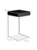 relaxdays Beistelltisch in Schwarz/ Silber- (B)37 x (H)63 x (T)38 cm