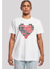 F4NT4STIC T-Shirt I love you 01001001 Binary Code Herz  Valentinstag in weiß