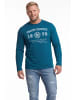 Men Plus Kurzarm T-Shirt in rauchblau