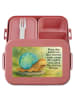 Mr. & Mrs. Panda MEPAL Bentobox Schnecke Sir Design mit Spruch in Rot Pastell