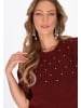 faina Women Sweater in wine red