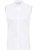 Eterna Satin Shirt Bluse ohne Arm in Weiß