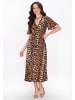 faina Women Dress in brown leo