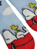 Snoopy Peanuts Snoopy Hüttensocken Great Day Haussocken Kuschelsocken Socken in blau