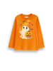 Coccodrillo Langärmliges Baumwoll-T-Shirt Halloween in orange