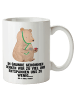 Mr. & Mrs. Panda Tasse mit Henkel Bär Arzt mit Spruch in Weiß
