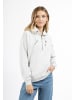 DreiMaster Damen Kapuzenpullover in Wollweiss Melange