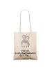 Mr. & Mrs. Panda Tote Bag Pinguin Bester Lieblingsmensch der Wel... in Creme