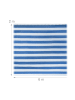 relaxdays Zaunblende in Blau/ Weiß  - (B)6 x (H)2 m