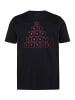 Men Plus Kurzarm T-Shirt in schwarz