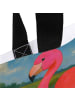 Mr. & Mrs. Panda Shopper Flamingo Classic Design ohne Spruch in Weiß
