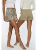 VIVANCE DREAMS Schlafshorts in grün gestreift + grün leo