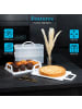 Intirilife Transportbox Behälter für Kuchen und Cupcakes 36.1 x 26.1 x 21.2 cm in Weiß