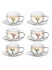 Creano 6er Set Thermo-Tasse "Hummi" mit Untersetzer in Bunt - 250ml Glas