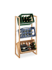 relaxdays Getränkekistenregal in Natur/ Silber - (B)58 x (H)112 x (T)32 cm