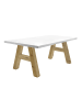 58 aufm Kessel ESSTISCH ausziehbar Elia 1 140 x 90 x 75 Esszimmertisch Asteiche/Weiß Matt Lack