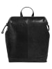 SPIKES & SPARROW Rucksack echt Leder in schwarz