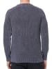 Rusty Neal Verwaschener Strick Pullover im Vintage Look in Anthrazit