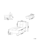 Beliani Sofaelement ALSTEN in Rot/Braun - (W) 75 x (H) 41 x (L) 161 cm