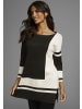 Laura Scott Longpullover in schwarz-gemustert