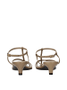 Jil Sander Beige Leder Flache Sandalen