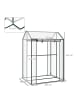 Outsunny Gewächshaus 100L x 80B x 150H cm Weiß+Dunkelgrün