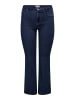 ONLY Carmakoma Flared fit jeans in Dark Blue Denim
