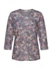 GOLDNER Raffiniertes Druckshirt mit 3/4-Arm in grau / bunt