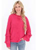 IZIA Women Cardigan in fuchsia melange