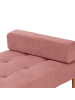 Beliani Chaiselongue NIORT in Rosa/Heller Holzfarbton - (W) 74 x (H) 40 x (L) 200 cm