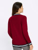 Sieh an! Strickjacke in rot-marine