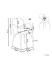 Beliani 4er-Set Gartenstuhl PRATELLO in Naturfarben/Beige/Grau