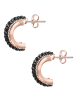 Lulu & Jane Ohrstecker Metall-Legierung verziert mit Kristallen von Swarovski® in roségold