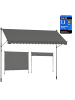 SONGMICS Klemmmarkise Sheld in Anthrazit - (B)120 x (H)(220-300) x (T)350 cm