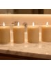 relaxdays 4 x LED Kerzen in Beige - (H)13 x Ø 7,5 cm