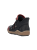 rieker Leder-Low-Top-Sneaker „Smoke“ Schwarz