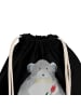 Mr. & Mrs. Panda Sportbeutel Chinchilla Blume mit Spruch in Schwarz