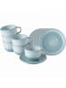 like. by Villeroy & Boch 6er Set Kaffeetassen mit Untertassen Perlemor Aqua in 190 ml in blau