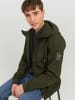 Jack & Jones Softshell Jacke mit Kapuze Trekking Outdoor Blouson JJEBASIC in Grün-3