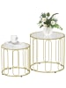HOMCOM Couchtisch Set in Gold 50L x 50B x 50H cm