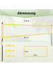 COSTWAY Volleyballnetz Outdoor 9,5 x 1 m in Gelb