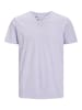 Jack & Jones Basic T-Shirt V-Neck Kurzarm mit Knöpfen JJESPLIT in Rosa
