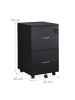 relaxdays Rollcontainer in Schwarz - (B)43 x (H)72 x (T)46 cm