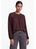 Zero  Business-Bluse unifarben in Black Coffee