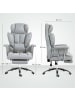 HOMCOM Bürostuhl-74L x 65B x 120-128H cm-Hellgrau