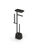 relaxdays WC Garnitur in Schwarz - (B)29 x (H)65,5 x (T)11,5 cm