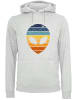 F4NT4STIC Hoodie Alien Sonnenuntergang Retro in grau meliert