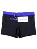 Aquarti Aquarti Herren Badehose Kurz mit Kontrastpaspel in schwarz/blau