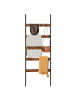 VASAGLE Handtuchleiter Barnet in Rustikales Braun und Schwarz - (B)65 x (H)178 x (T)5 cm